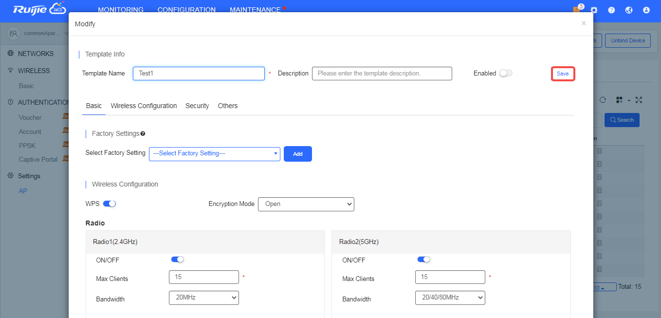 Initial Configuration Template